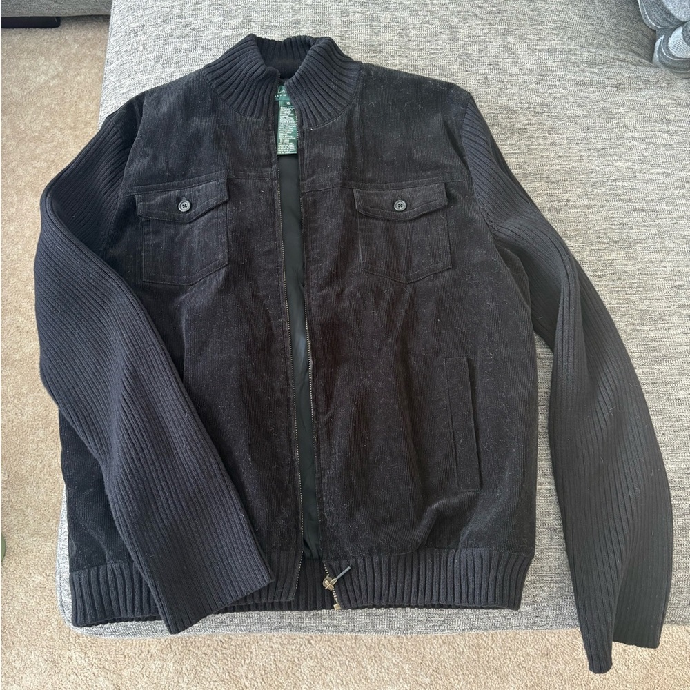 Lauren Ralph Lauren Black Bomber Jacket